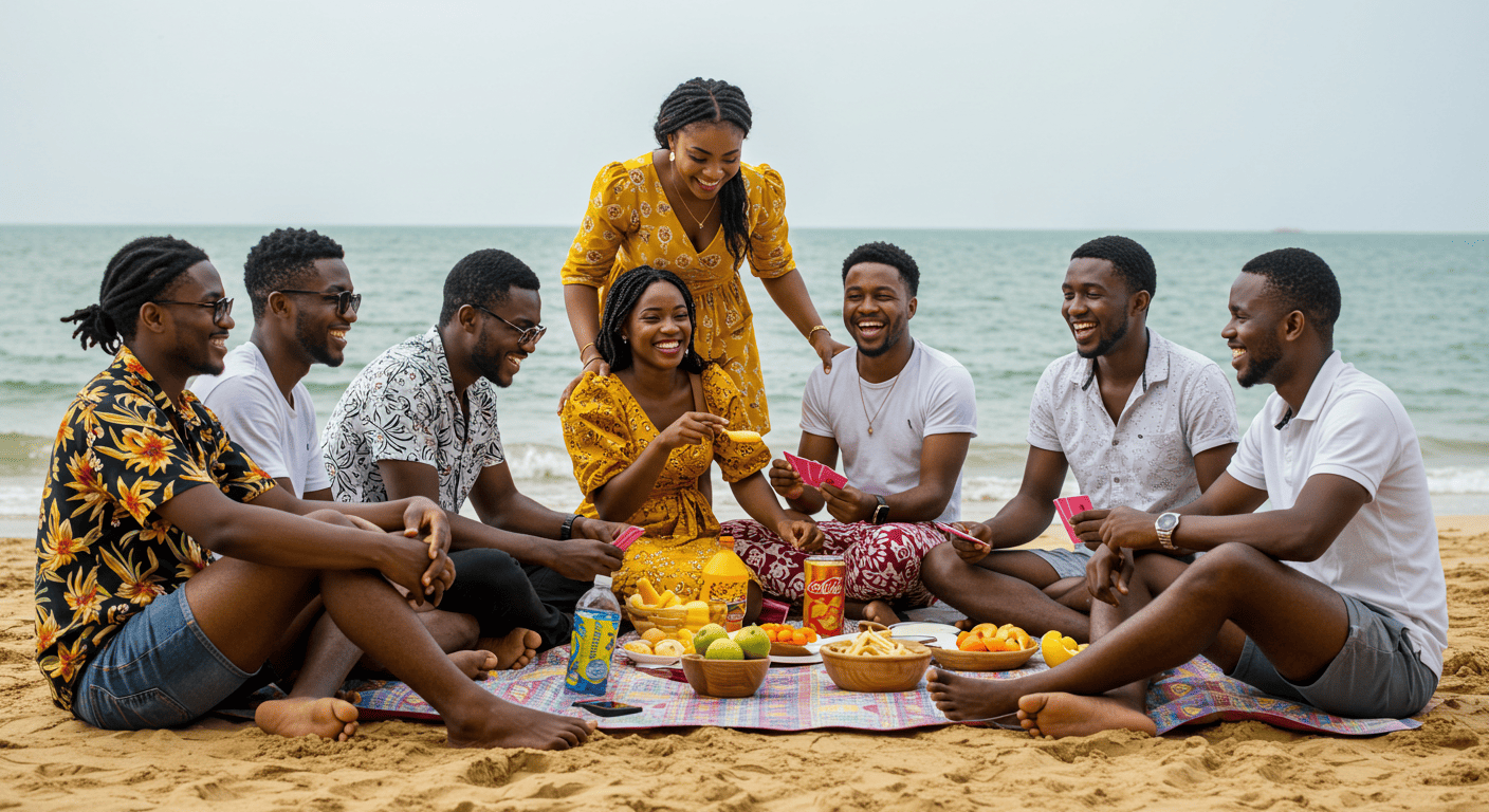 Beach picnic activity