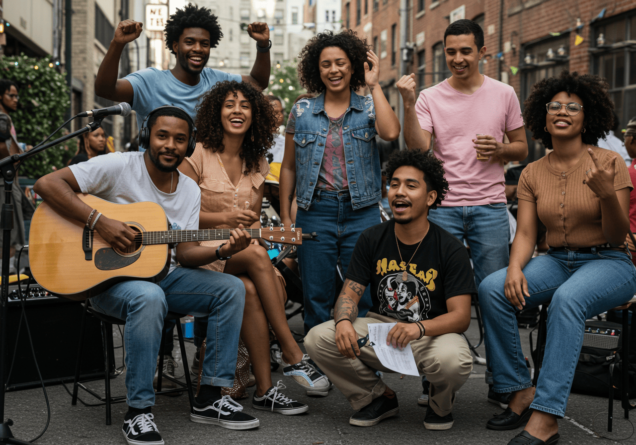 Street music activity
